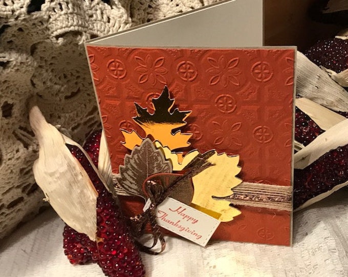 Handmade Happy Thanksgiving Card Etsy