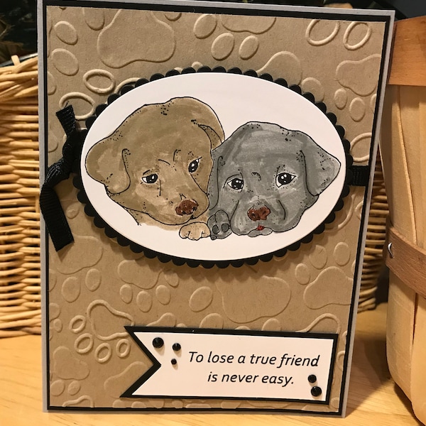 Loss of a dog card, Dog sympathy card, Puppy sympathy card, Pet sympathy card