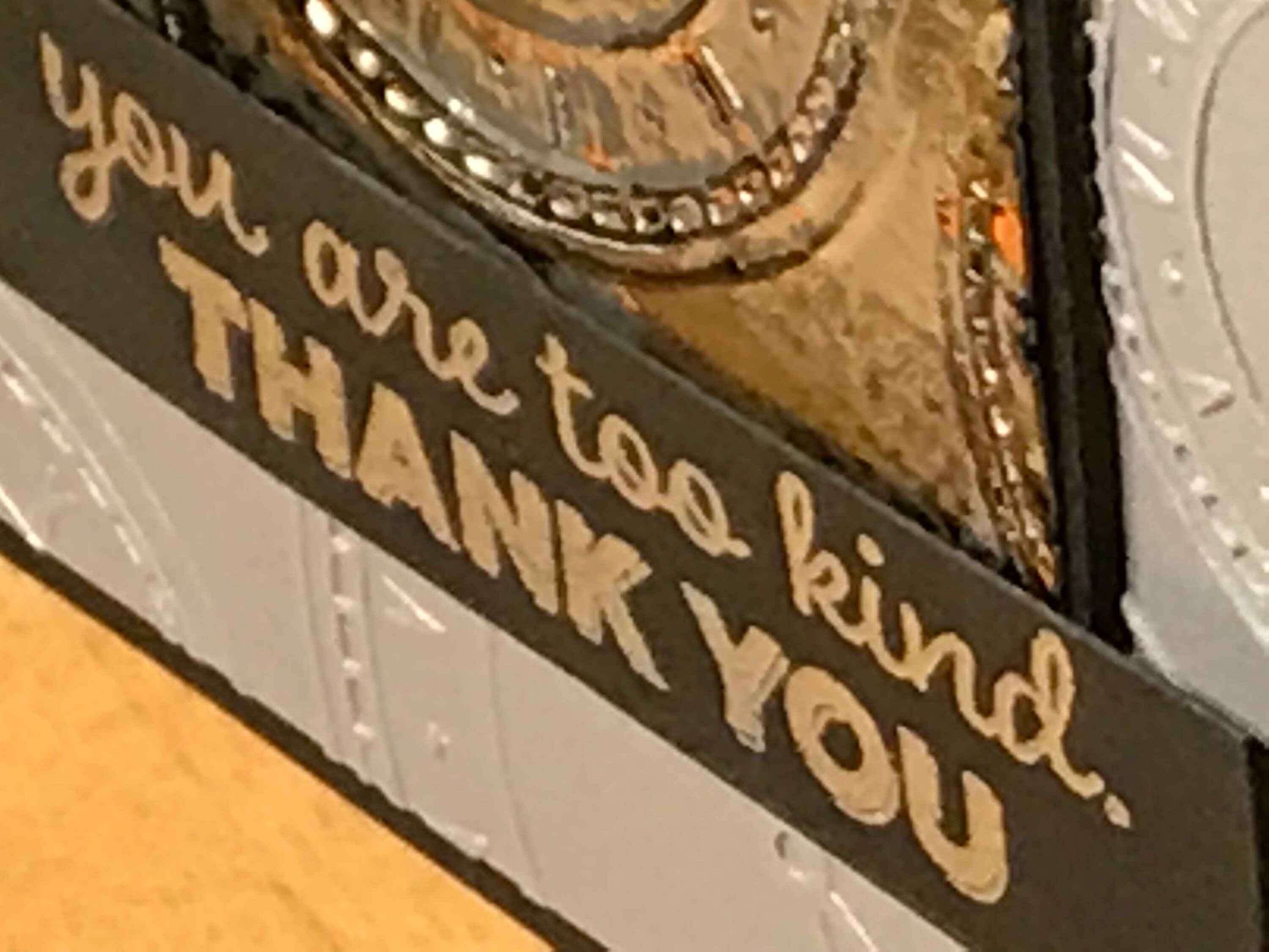 Masculine Thank You Card Thank You Card Faux Tarnished Metal Etsy