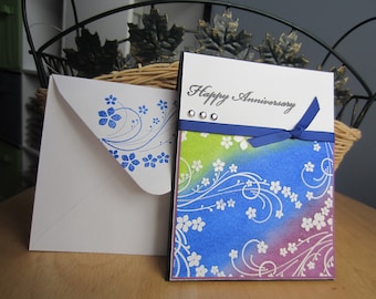 Happy Anniversary Card, handmade anniversary card