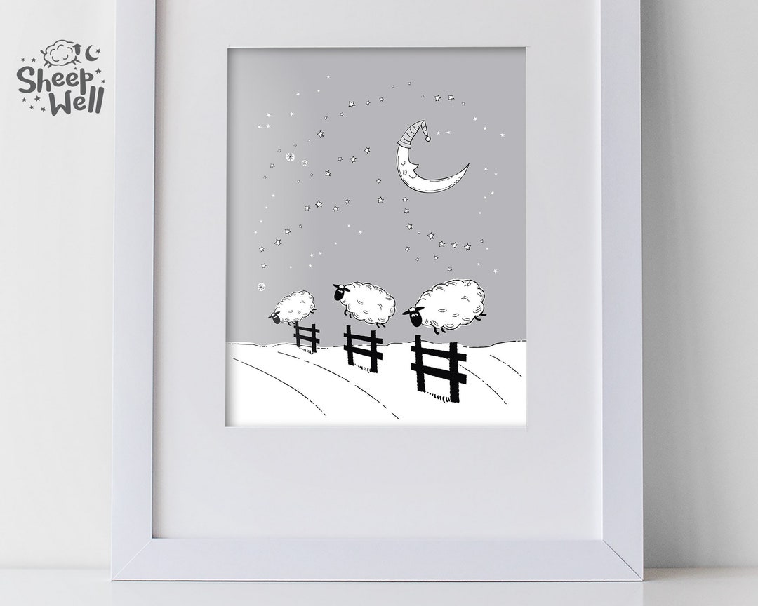 Sheep 6, Printable Sheep Nursery Prints, Nursery Sheep Prints, Nursery