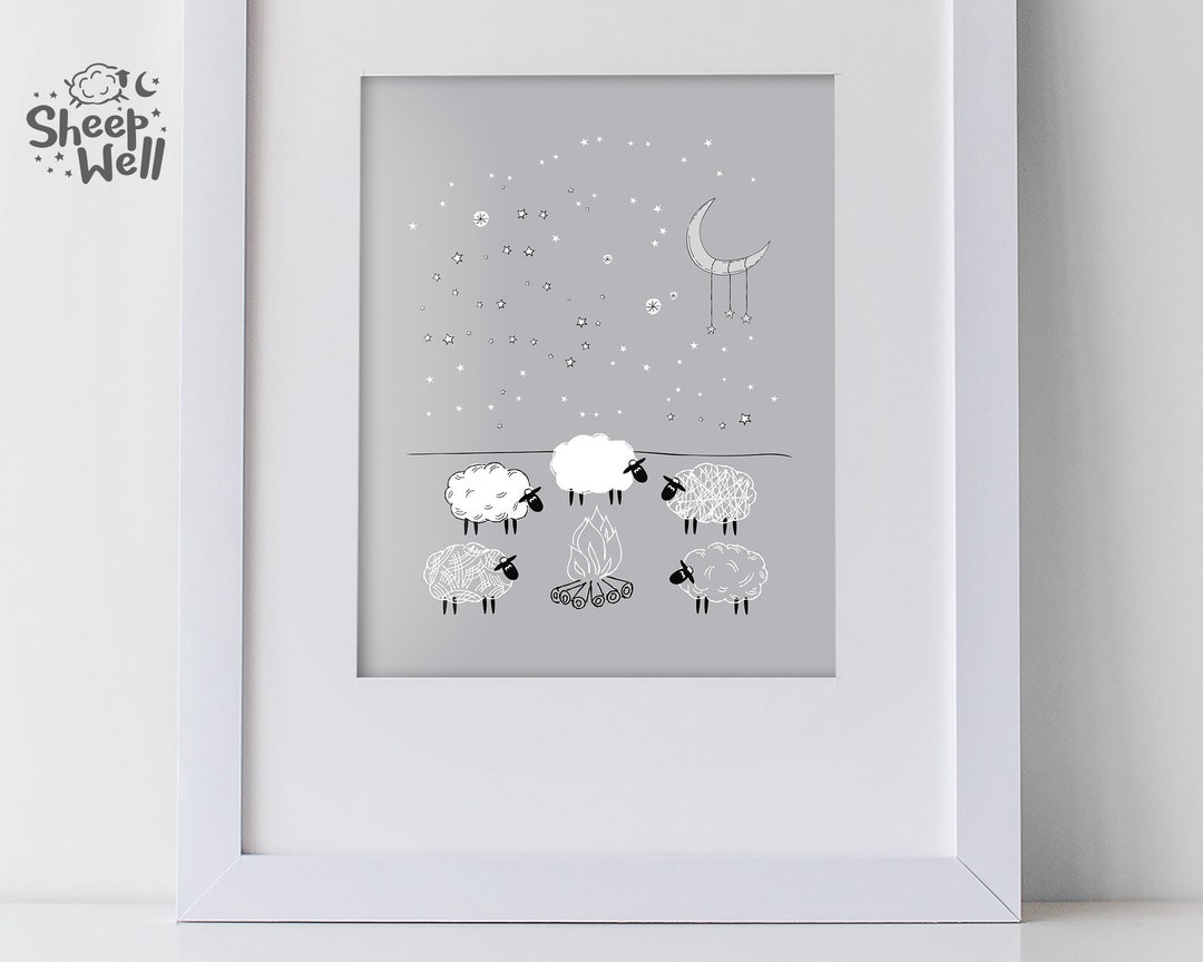 Sheep 19, Printable Sheep Nursery Prints, Nursery Sheep Prints, Nursery