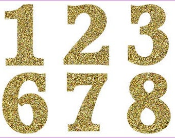 glitter number etsy