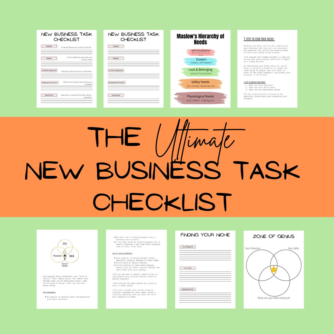 NEW Business Task Checklist Business Plan Template Printable To-do List ...
