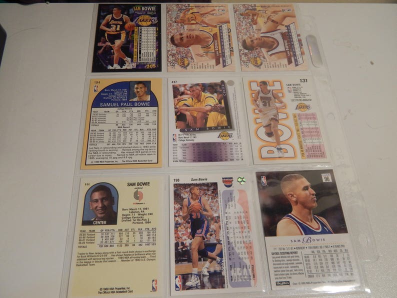 Lot of Basketball Cards of Sam Bowie