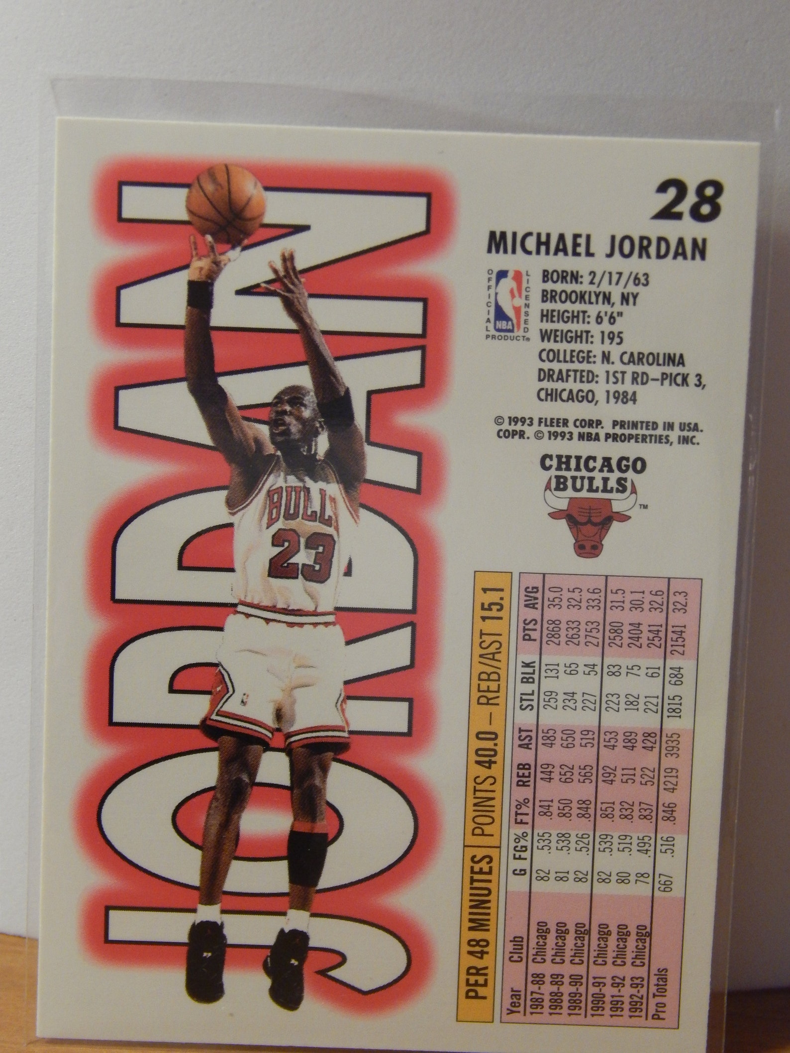 michael jordan fleer 93 94 28
