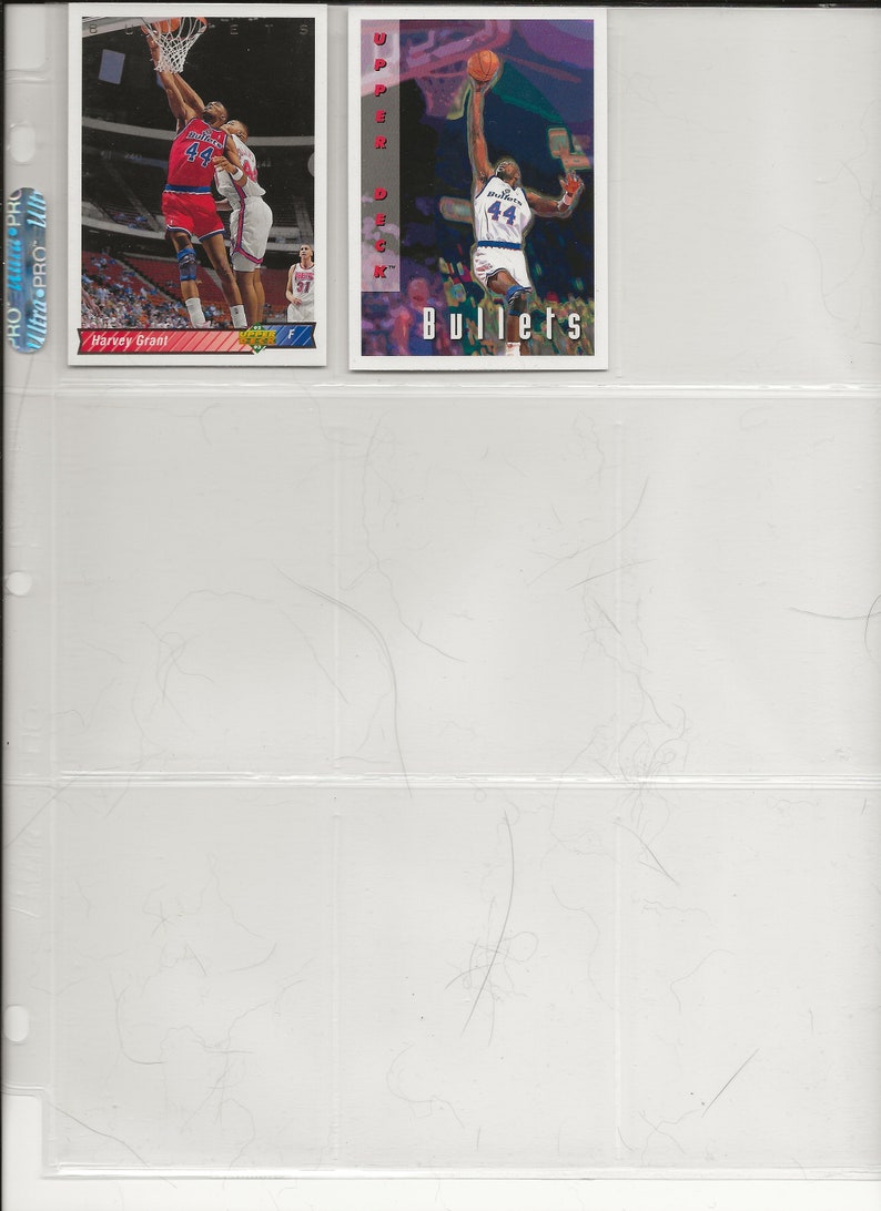 Lot of Basketball Cards of Player Harvey Grant