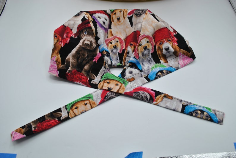 WOMEN'S SURGICAL_SCRUB HAT_puppies dogs in hats_ berets_stocking caps_cute WOMEN'S SURGICAL_SCRUB HAT_puppies dogs in hats_ berets_stocking caps_cute