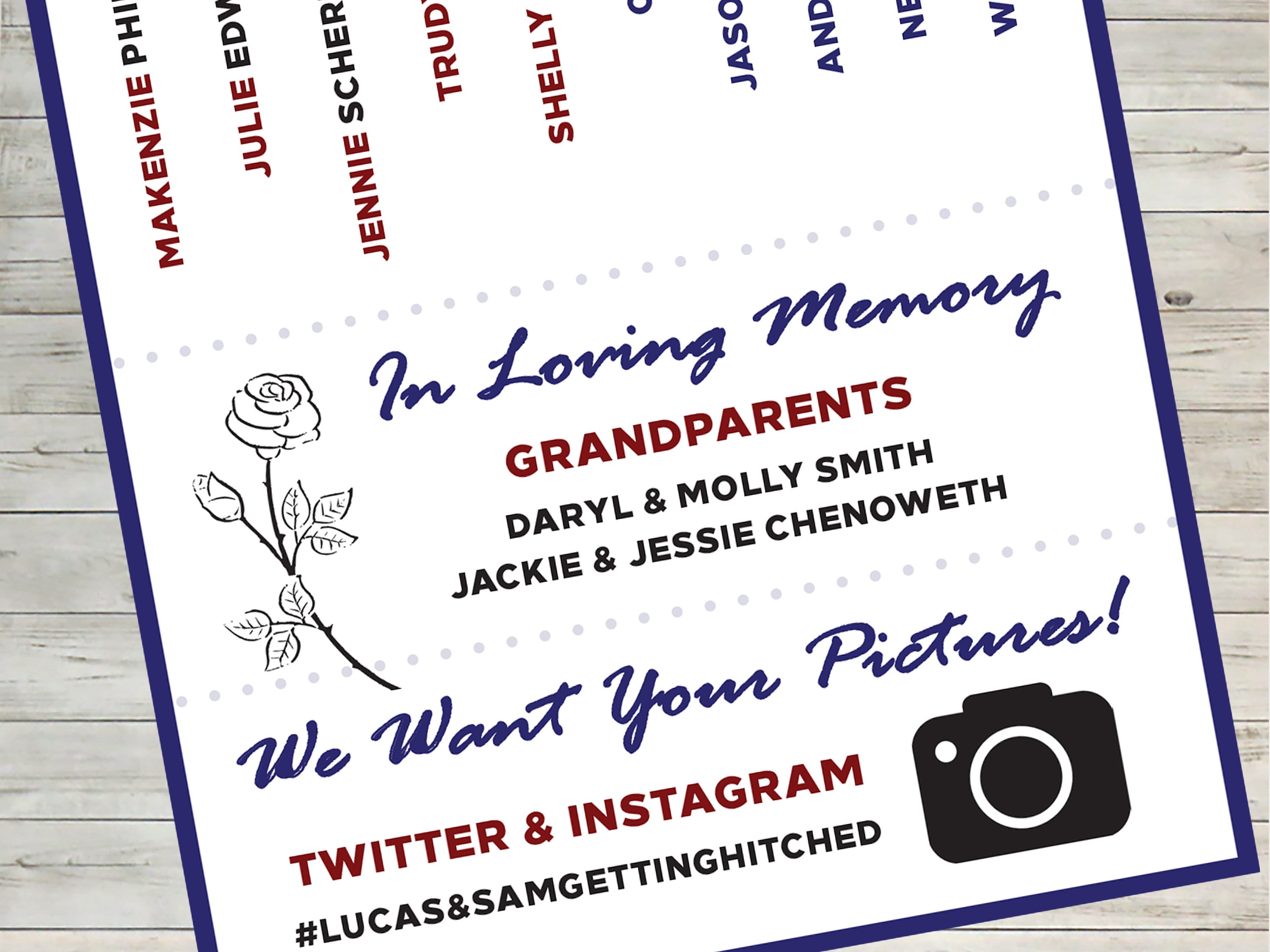 Fun Modern Infographic Wedding Program With Crossword Puzzle Etsy