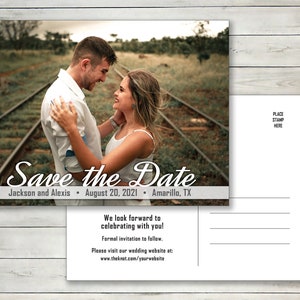 Save The Date Postcard | Save the Date Cards | Save the Date Template with Photos | Save the Date Postcard Printable
