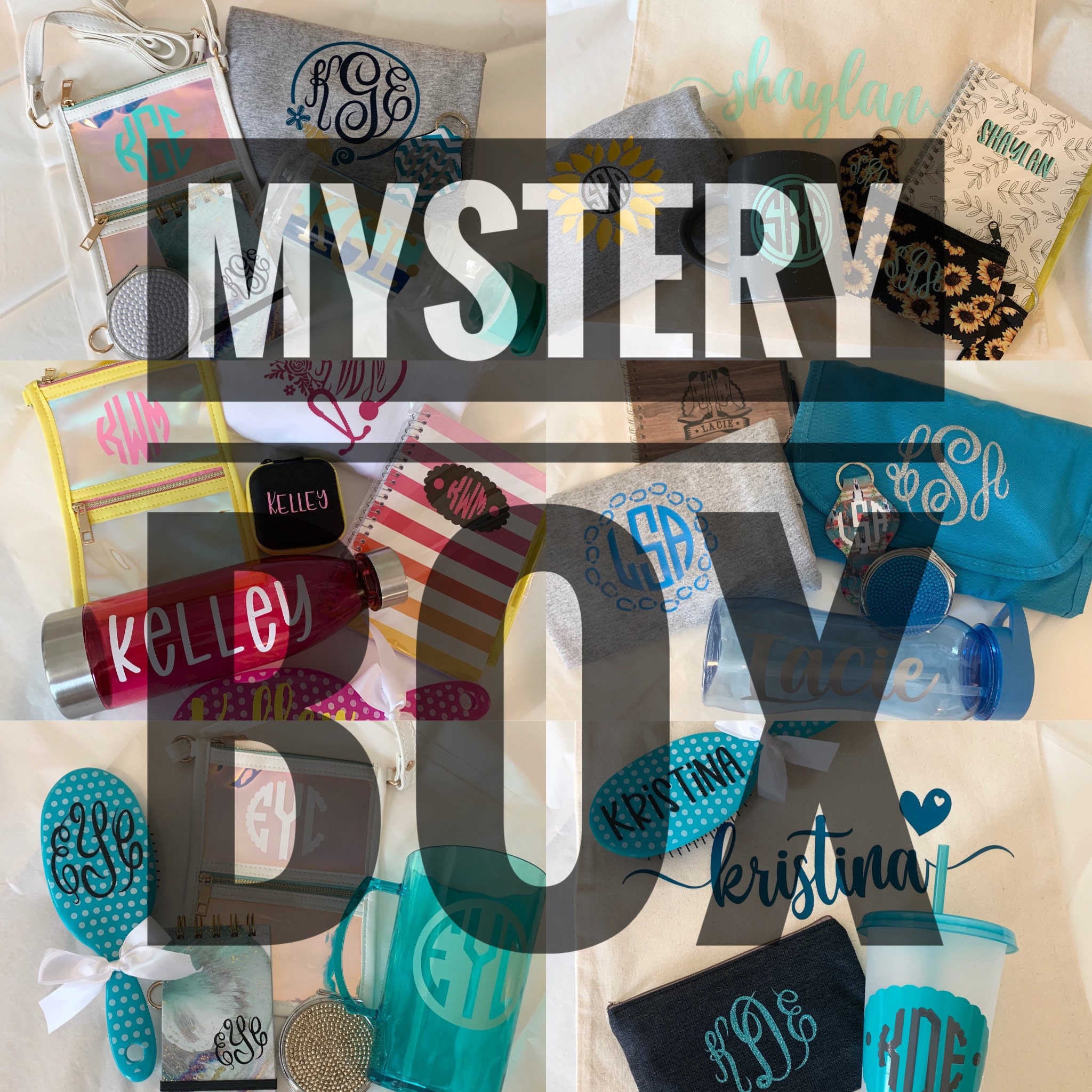 Monogrammed Mystery Box, Mystery Monogrammed Bundle, Monogram Surpris…