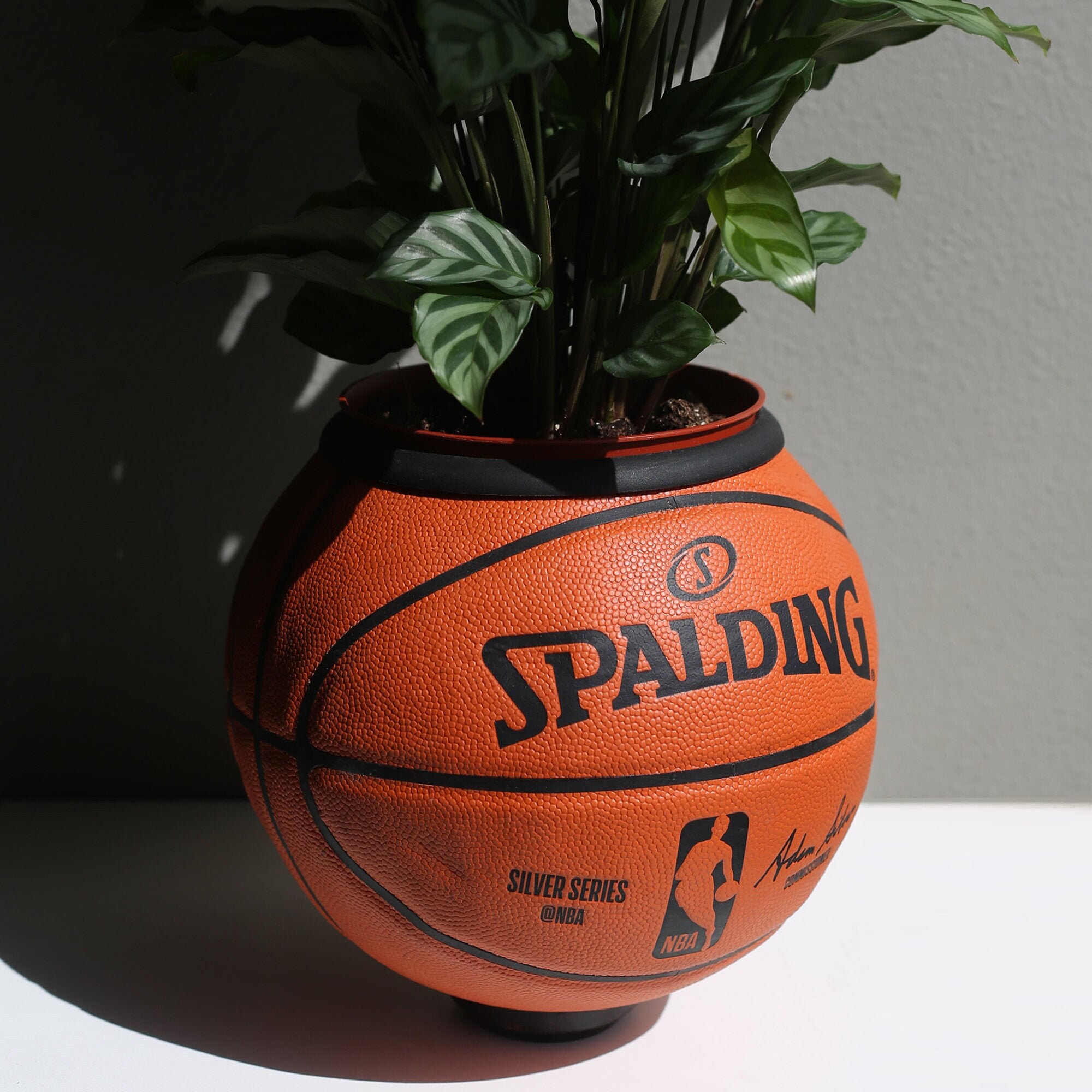Basketball Planter Indoor Plant Pot Standing Ball Planter Etsy
