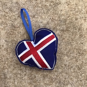 アイスランド国旗飾り ハート型