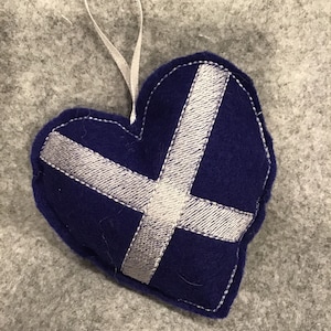 Scotland Flag Ornament Heart Shaped