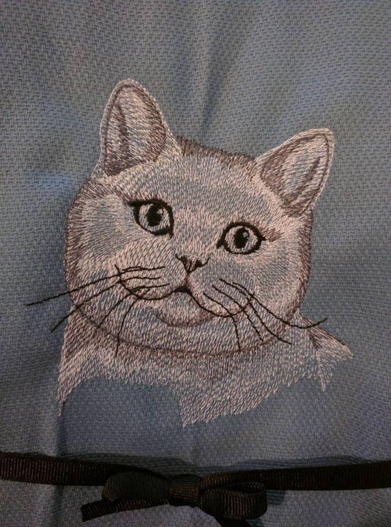 Free Name Tea Towel Cat Breeds Custom Embroidery British Etsy