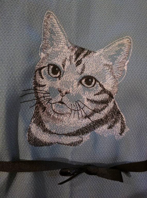 Free Name Tea Towel Cat Breeds Custom Embroidery American Etsy