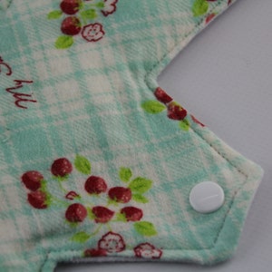 6&quot; Light Strawberries Washable Reusable Cloth Menstrual Pad