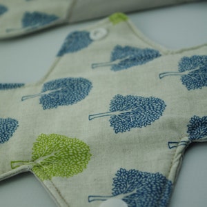 9&quot; Regular Heartwood Trees Fabric Washable Reusable Cloth Menstrual Pad