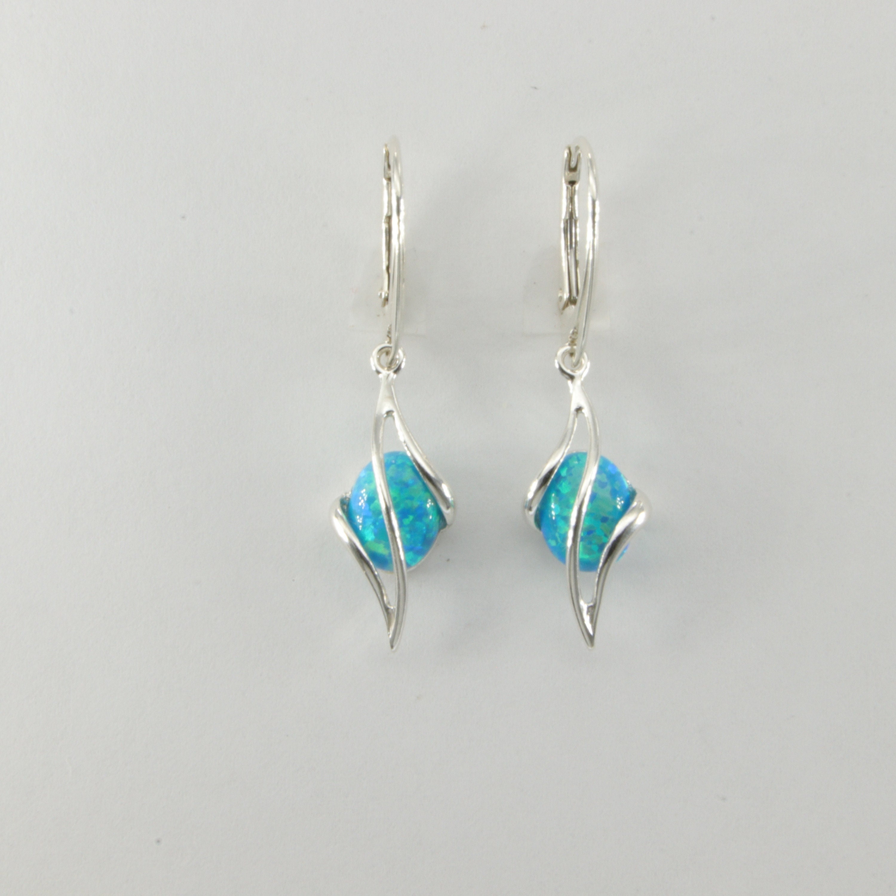 Olimpia, Orecchini Rotondi Stile Greco In Vetro E Argento – Blueside Design Shop - Foto 11