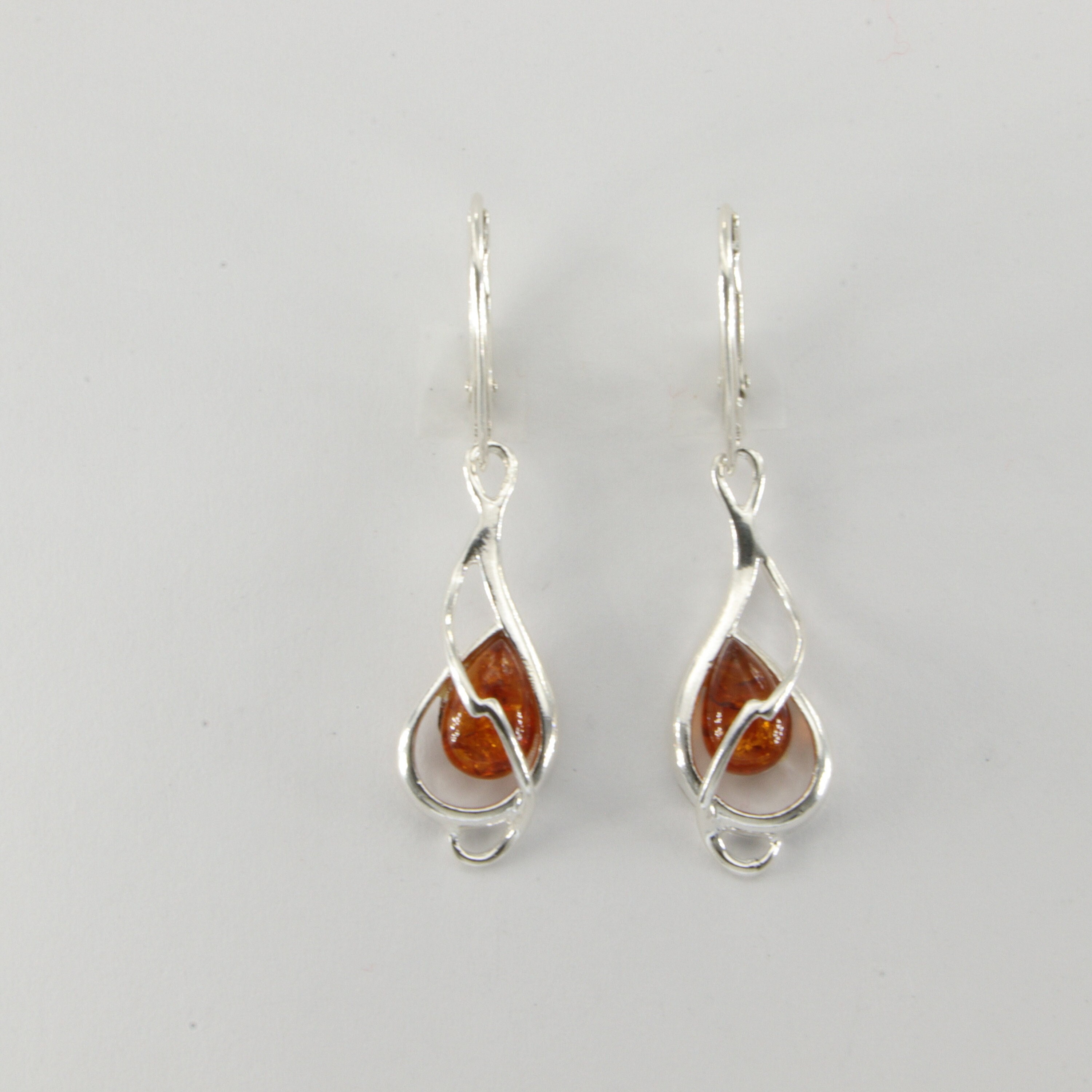 Baltic Amber Caged Earrings Baltic Amber Caged Earrings