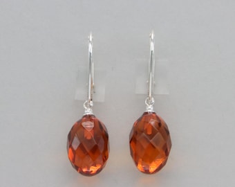 Ambedora Pendientes Mujer Plata Con Ámbar Mod. 89, Plata De