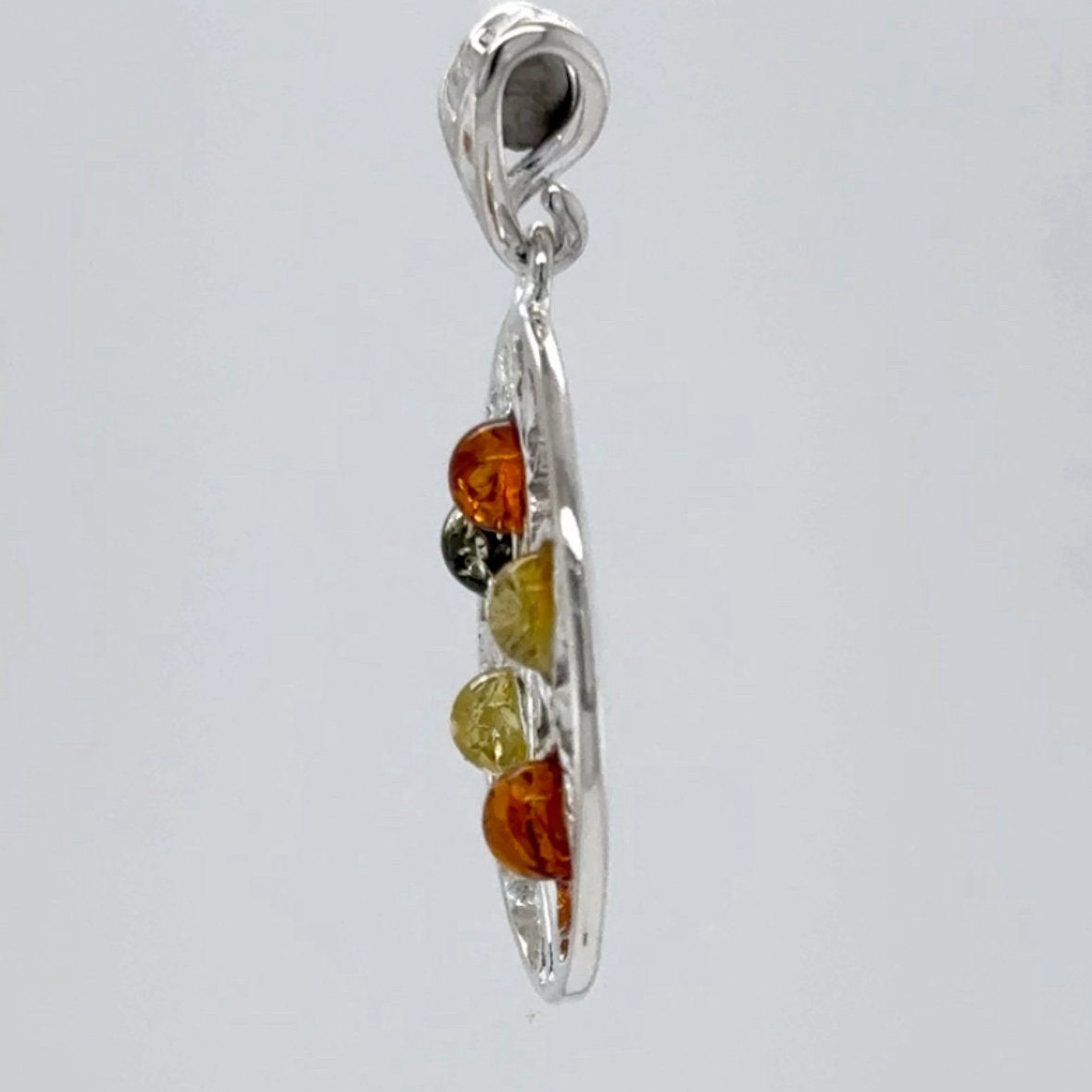 Colgante árbol De La Vida Con ámbar Báltico, Plata 925g - Azabache