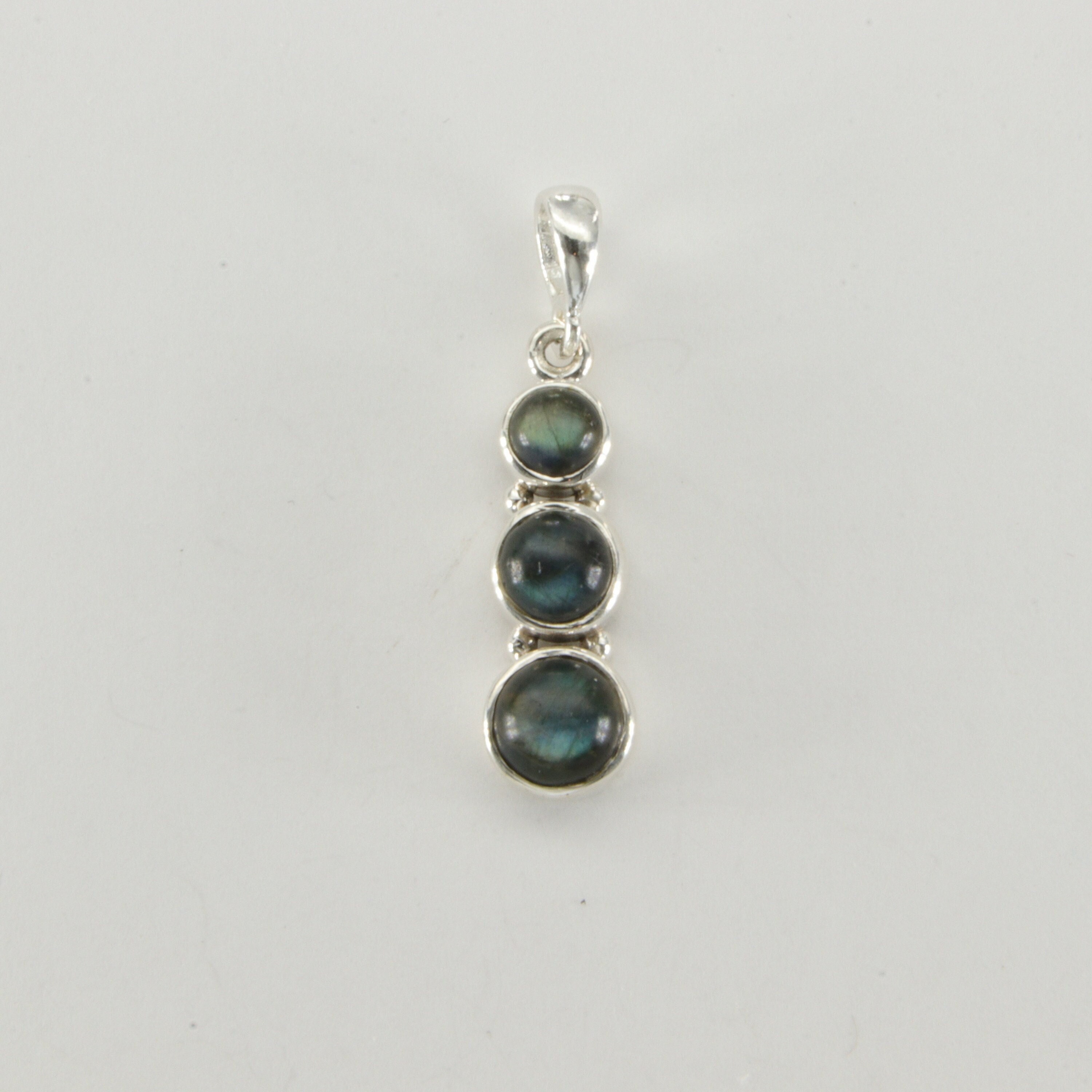 Pendentif agate mousse monté en argent