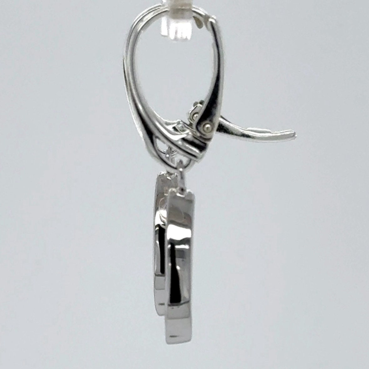 Orecchini pendenti in opale di fuoco rosa: pendenti con chiusura a leva in argento sterling - Italia