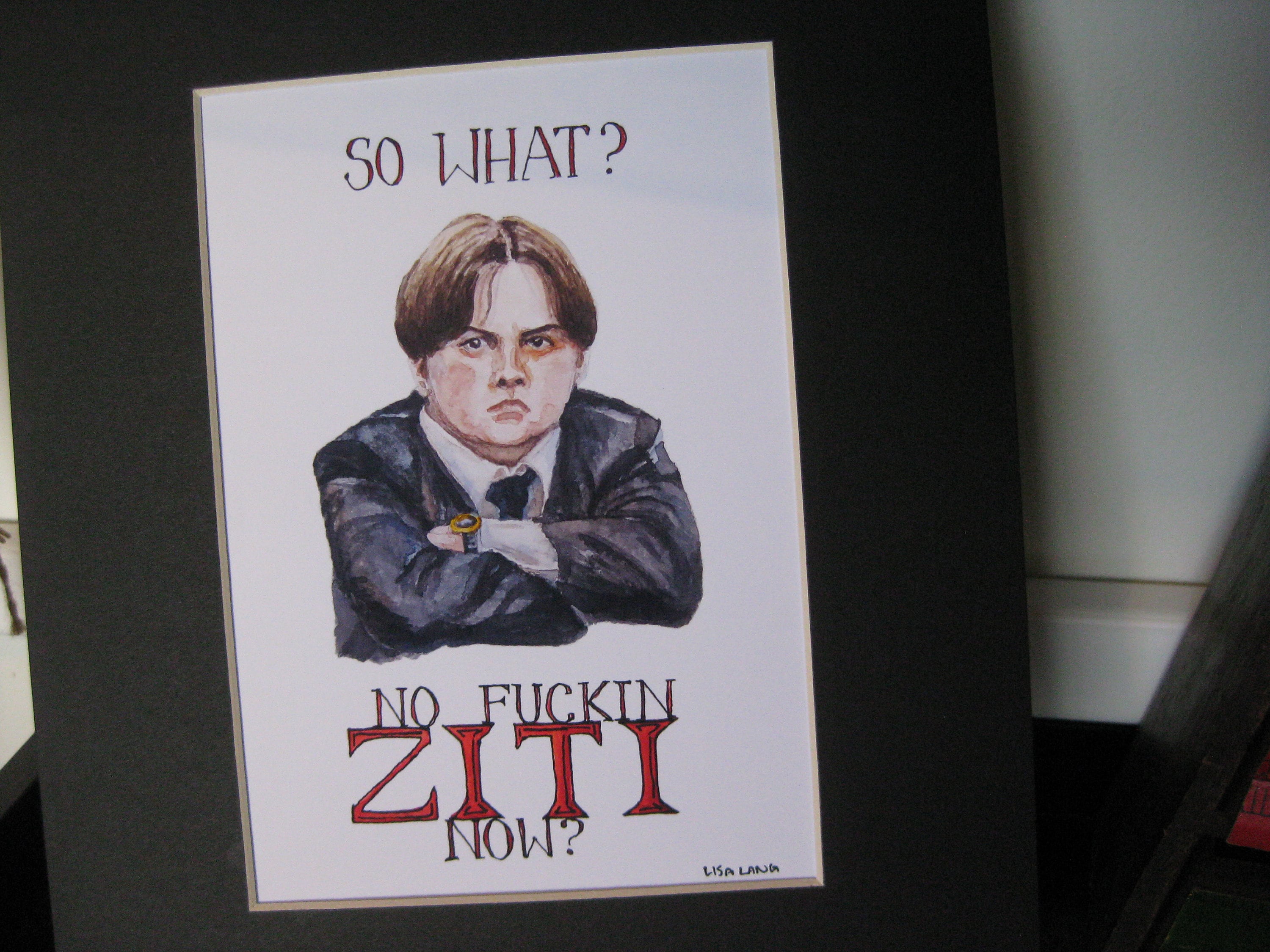 Sopranos AJ No Fcking Ziti Art Print Etsy