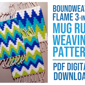 Boundweave Flame 3-i-1 muggmatta VÄVMÖNSTER | PDF digital nedladdning
