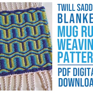 3-Color Navajo Saddle Blanket Skip Shed Twill Mug Rug WEAVING PATTERN | PDF Digital Download