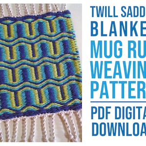 3-Color Navajo Saddle Blanket Twill Mug Rug WEAVING PATTERN | PDF Digital Download