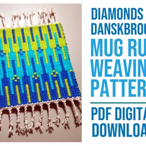 Danskbrogd Mug Rug WEAVING PATTERN | PDF Digital Download