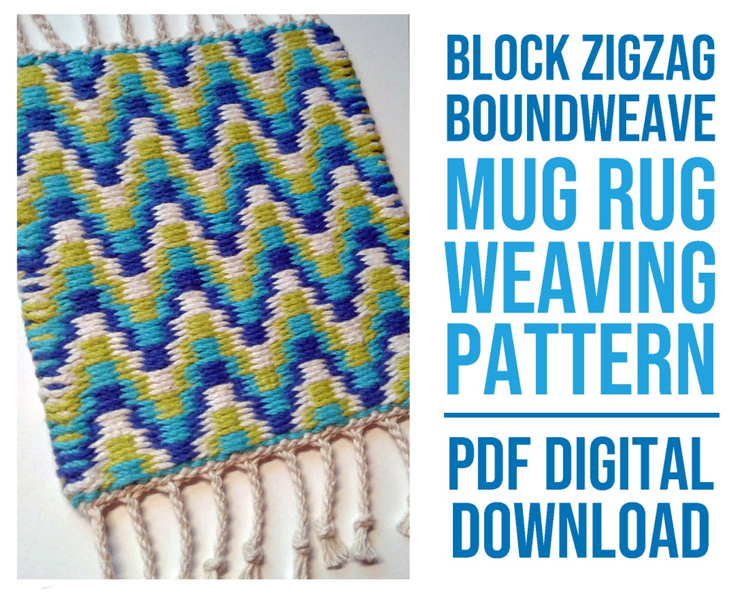 Boundweave Blocks Mug Rug WEAVING PATTERN PDF Digital Download Etsy