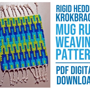 Krokbragd Mug Rug WEAVING PATTERN for Rigid Heddle Only | PDF Digital Download