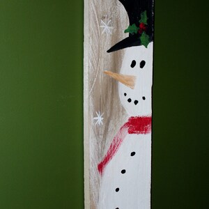 Rustic Snowman Wooden signs/Handmade Christmas Wood Sign/Distressed Rustic Wood Sign/ Home Decor  24" x 7.50"  Winter Wood Sign