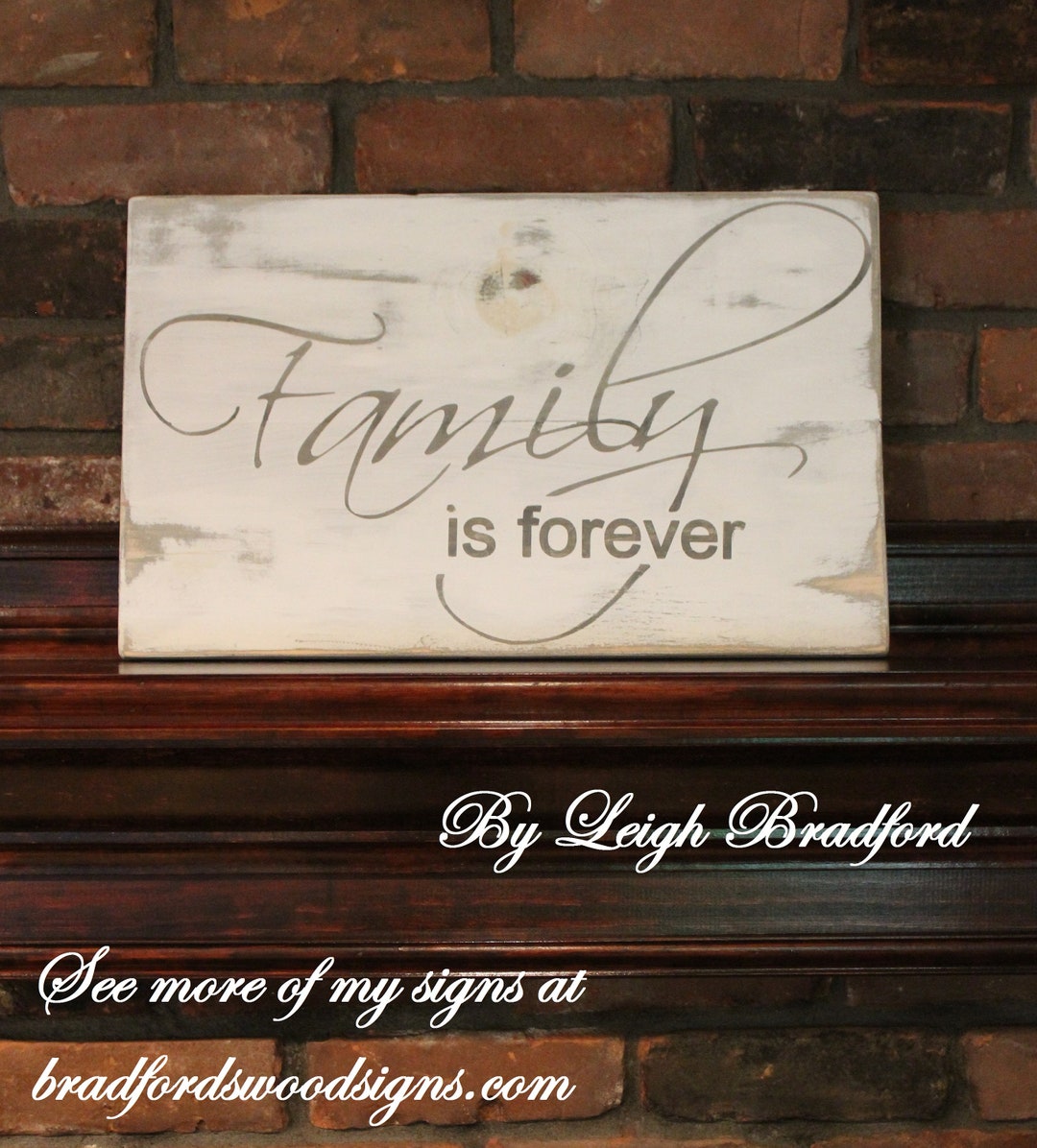 Family is Forever Wood Sign / Wedding Shower Gift/ Birthday Etsy
