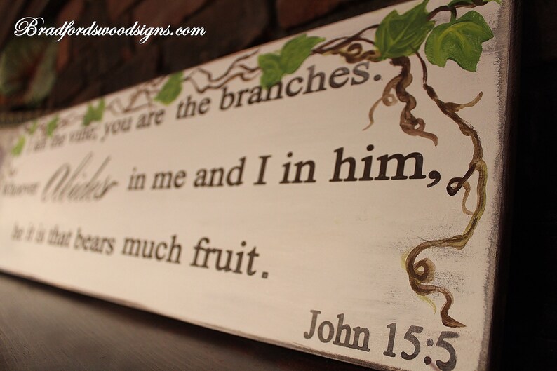 I Am the Vine You Are the Branches John 15 5 Scripture Etsy