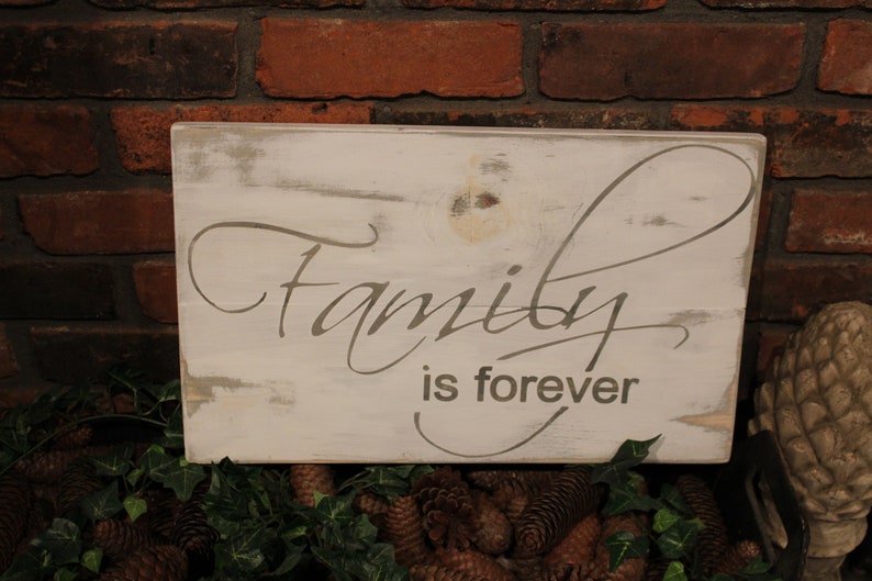 Family is Forever wood sign / Wedding Shower gift/ Birthday Etsy
