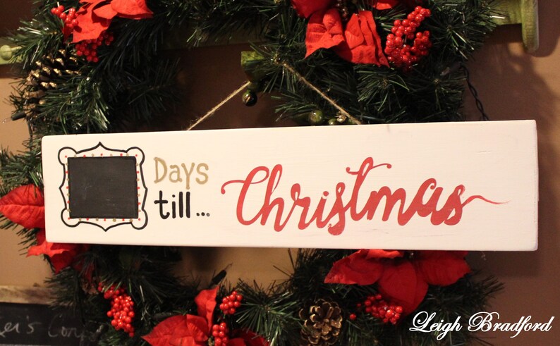 DAYS UNTIL CHRISTMAS sign /Santa wood signs/ Christmas wall | Etsy
