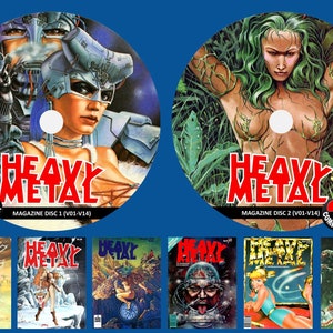 Heavy Metal Magazine V1-v14 Auf Zwei PC DVD Rom (CBR Format)