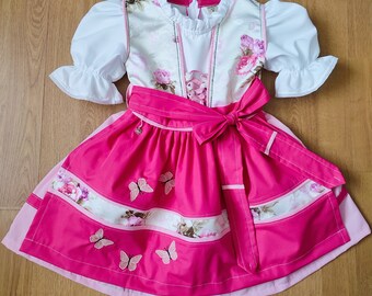 Kinderdirndl gr 86/92"kleiner Schmetterling"(  Alter ca .2-3 Jahre)