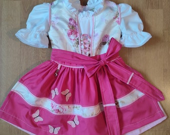 Kinderdirndl gr 74 /80 "kleiner Schmetterling"(  Alter ca . 9 Monate-1 Jahr)