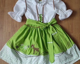 Kinderdirndl gr 86/92 + 74/80  + 62/68     "kleines Rehlein"