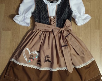 Kinderdirndl gr 110/116 "kleines Rehlein"(Alter ca.5-6 Jahre)