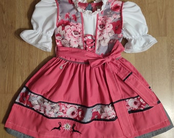 Kinderdirndl gr110/116-104-86/92-74/8 "kleines Rehlein"Made with Love