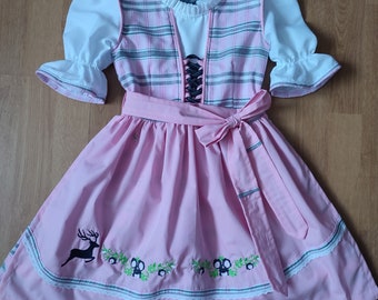 Kinderdirndl gr 110/116 -104-86/92 "kleines Rehlein -Made with Love, Alter ca 5-6 Jahre