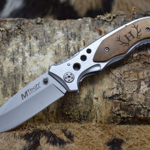 Personalized Pocket Knife, Wood Pocket Knife, Groomsman knife, Engraved Knife, Fathers day Gift, Gift for Dad, Gifts for Men, Gift for Him
