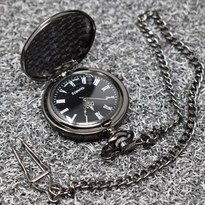 Personalized Pocket Watch, Personalized Watch, Engraved Pocket Watch, Pocket Watch with Chain, Mens Watch, Gifts for Him, Gifts for Dad image 2