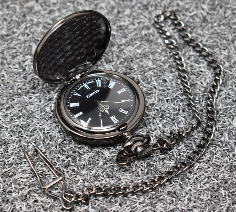 Personalized Pocket Watch, Personalized Watch, Engraved Pocket Watch, Pocket Watch with Chain, Mens Watch, Gifts for Him, Gifts for Dad image 2